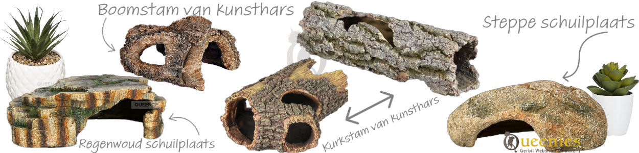 Natuurlijke huisjes voor Hamsterscaping